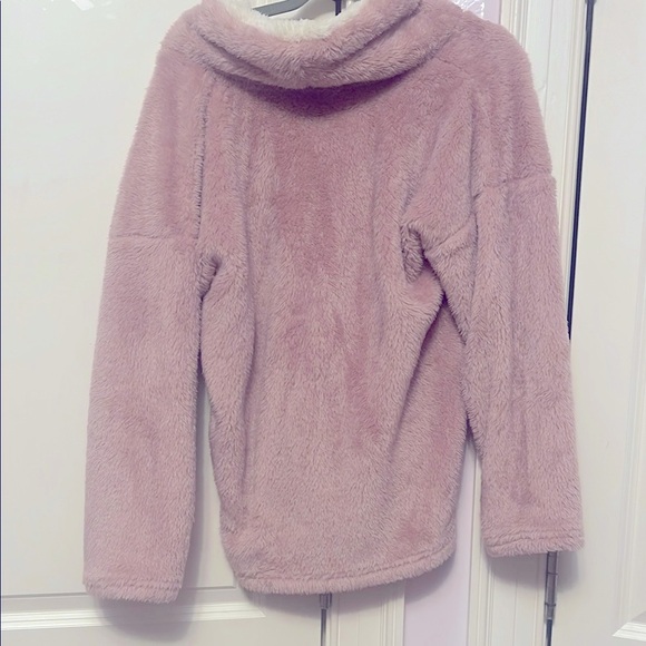 Cozy Pink Hooded Sweater - Picture 3 of 4